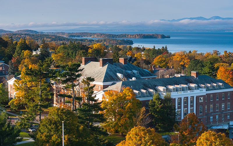 The scenic UVM campus