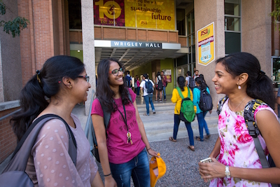 Students outside ASU&rsquo;s Sustainability School