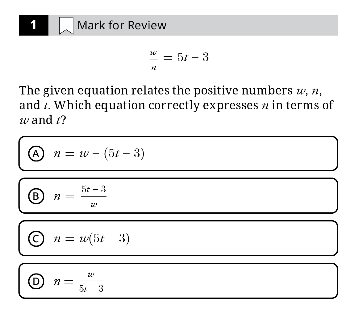 sample sat question 1