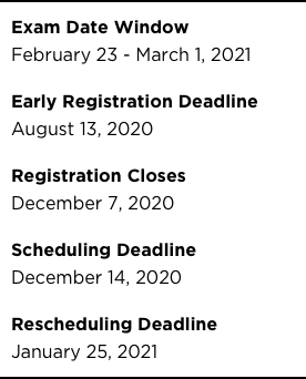 CFA Dates Chart Info