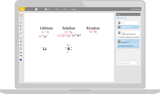 Online chemistry tutors